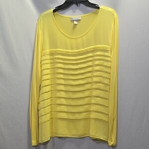 Womens EUC Sharp Yellow Top Size XL